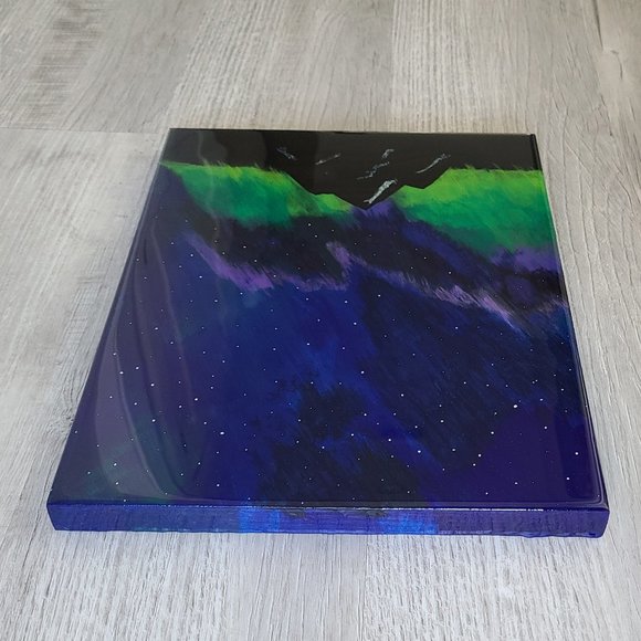 Original Art, Northern Lights, Acrylic Painting With Resin - Picture 5 of 7